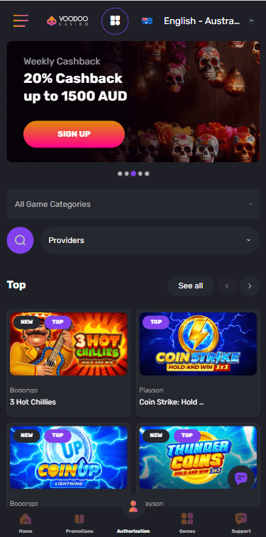 voodoo casino mobile version